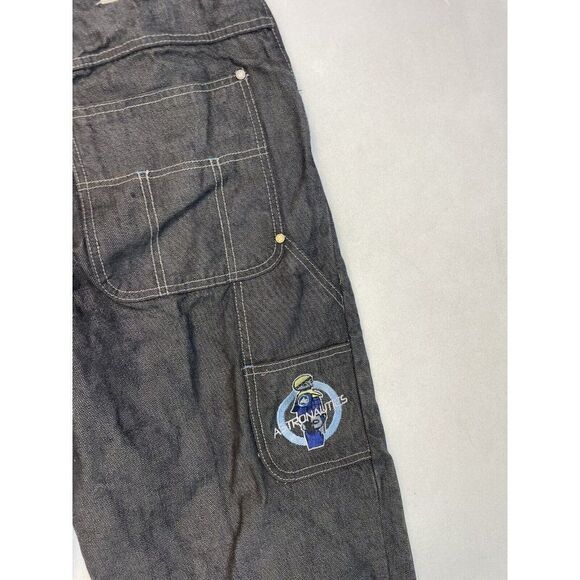 VINTAGE Astraunotics By 48HRS Denim Jeans Men 33 X 30 Tag Size 34 baggy 90s - Picture 6 of 16